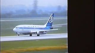 Olympic Airways  Boeing 737200  Takeoff DUS classic [upl. by Assiralc]