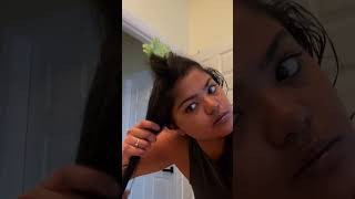 STRAIGHT TO CURLY HAIR using indian healing clay naturalhaircare shortvideo [upl. by Dysart]