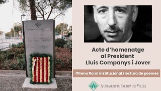 Homenatge al President Lluís Companys i Jover [upl. by Adnalue101]