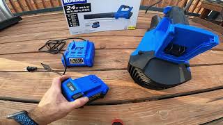 Kobalt 24V MAX Brushless Cordless Leaf Blower reviewdemo [upl. by Swerdna]