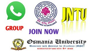 JNTU  OU  WHATSAPP GROUP DAILY UPDATES RESULTS EXAM SCHEDULE [upl. by Alemahs664]