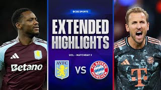 Aston Villa vs Bayern Extended Highlights  UCL League Phase MD 2  CBS Sports Golazo [upl. by Dona]