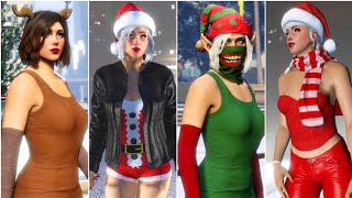 GTA V  19 Cute amp Easy Female Christmas Outfits🎄 2023 [upl. by Atsok]