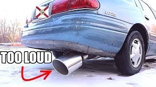 I PUT A GIANT EXHAUST TIP ON A SMALL CAR [upl. by Suoicul]