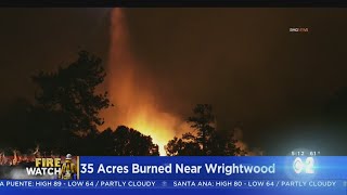 Wrightwood fire continues to burn but no structures threatened [upl. by Secor]