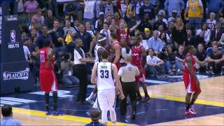 Matt Barnes Flagrant Foul On Zach RandolphFlagrant1 [upl. by Azmah822]