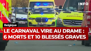 Édition spéciale  drame au carnaval de StrépyBracquegnies en Belgique  RTBF Info [upl. by Gausman]