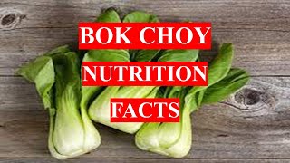 BOK CHOY VEGETABLE  HEALTH BENEFITS AND NUTRIENT FACTS [upl. by Oliana]