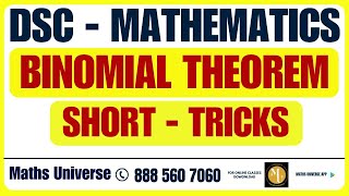 DSCINTER MATHS SHORT TRICKSBINOMIAL THEOREMaptetdsc tsdsc dsc education maths [upl. by Adnylg38]