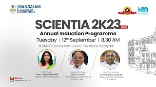 SCIENTIA 2K23  Annual Induction Programme  Mangalam College of Engineering  LIVE [upl. by Marthena726]