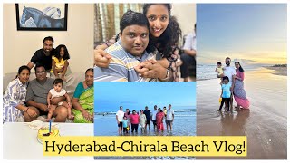 A Trip To Chirala Beach With Family Vlog  Travel with Me From Hyderabad To Chirala  PK [upl. by Lubin]