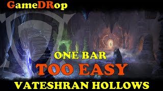 ESO TOO EASY Vet VATESHRAN HOLLOWS 🎆 Sorc Build ONE BAR Perfect Run🔔 Speed Run No Commentary PC 2022 [upl. by Aimat]