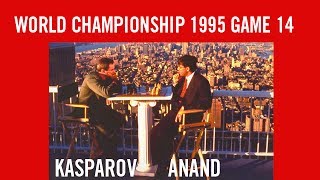 PCA Chess World Championship 1995 Vishy Anand vs Garry Kasparov Game 14 [upl. by Fosque]