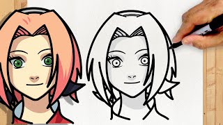 COMMENT DESSINER SAKURA HARUNO  Sakura de Naruto  Étape par Étape Simple et Facile [upl. by Lhamaj]