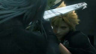 FFVII Advent Children  Chasing Kadaj Battle On The Road Full Japanese 720p HD [upl. by Bowie]