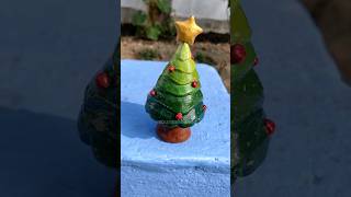 আজ বানালাম ছোট্ট একটা christmas tree 🎄 art clay christmas tree shorts minivlog [upl. by Tnarg]