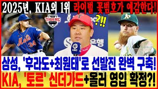 속보 삼성 후라도최원태로 선발진 완벽 구축 😱 KIA 토르 신더가드올러 영입 확정 ⚾ 2025 KBO 리그 전쟁 시작된다 KIA 타이거즈 삼성 라이온즈 [upl. by Lorimer]