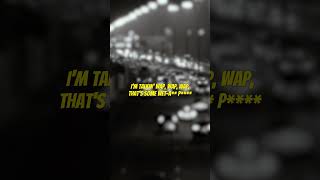 megan thee stallion cardi b  WAP LYRICS megantheestallion cardib wap lyricvideo [upl. by Enneyehc]