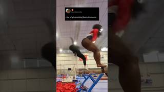 sza and simonebiles getting some work in 😂 gymnast sports beam gymmotivation [upl. by Attelrahc]