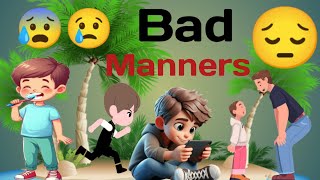 Learning 10 Bad Manners In English For Kids [upl. by Akaya]