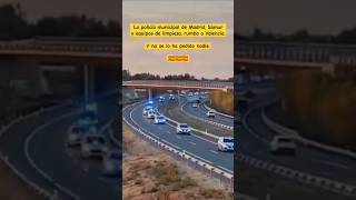 La policía municipal de Madrid Samur y equipos de limpieza rumbo a Valencia [upl. by Gabbey77]