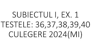 Exerciții de sinteză pentru bacS I ex1 3639clasa 9 373840clasa 10 [upl. by Isidore]