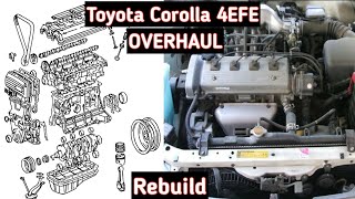 Toyota Corolla 4efe5efe Engine Overhaul reassemble Part 1 by RajaAuto [upl. by Ahsauqal]