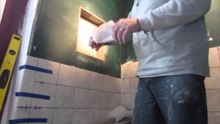 How to build a recessed niche in a tile shower start to finish [upl. by Bridgid]