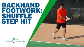 TENNIS BACKHAND TIP  A Tennis Backhand Footwork Tip [upl. by Anilac]