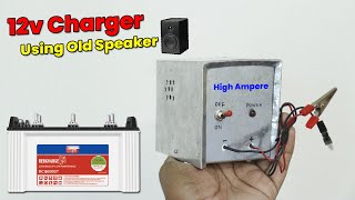 How To Make 12v Charger From Old Speaker  Powerful Battery Charger At Home [upl. by Issiah]