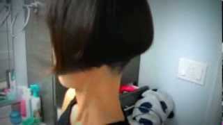 Nape buzz fresh trim  short bob  ear level [upl. by Peursem]