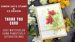 Thank You Card  Simon Says Stamp amp CZ Design [upl. by Art18]