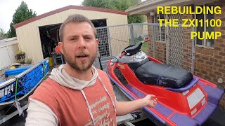 How To Rebuild A Kawasaki ZXI1100 Jetski Pump [upl. by Artemahs]