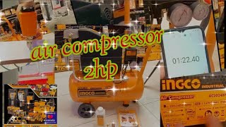 unboxing air compressor 2hp 24L ingco [upl. by Mungam78]