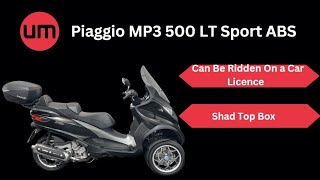 Piaggio MP3 500 LT Sport ABS  Ride with a Car Licence  Walk Around [upl. by Abrahan]