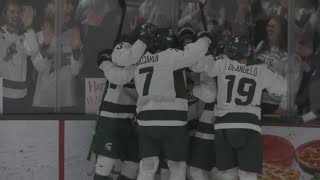 Michigan State hockey sweeps Notre Dame with a 43 win on Saturday [upl. by Papke]