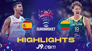 Spain 🇪🇸  Lithuania 🇱🇹  Round of 16  Game Highlights  FIBA EuroBasket 2022 [upl. by Emoryt569]