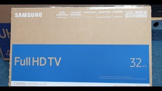 Samsung 32quot 5 Series Smart TV Unboxing and Setup [upl. by Dasya]