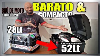 BAÚ de Moto 52lt BARATO Com Amplo ESPAÇO Baú Boleto de MOTO Stoned 52lt veja antes de comprar [upl. by Zendah]