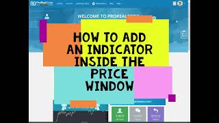 ProRealTime v111 FAQ  How to add an Indicator On Price [upl. by Baptist998]