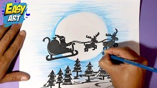 🔴Como dibujar un TRINEO DE NAVIDAD 2 ⭐ How to draw and colour a sled 🎁Dibujos faciles para niños [upl. by Sinai]