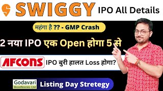 All IPO Latest GMP  Upcoming IPO  Afcons IPO  Godavari IPO  Swiggy IPO Details  Ankur Pratap [upl. by Seuqramed749]