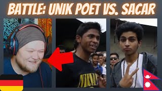 🇳🇵 Sacar vs Uniq Poet  Rap Battle  GERMAN Reaction  Raw Barz [upl. by Carbrey]