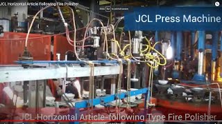 JCL Horizontal ArticleFollowing Fire Polishing Machine for Glass Tableware Production [upl. by Leban939]