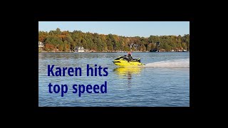 Karens speed test 2023 Yamaha VX Cruiser HO [upl. by Latsirc]