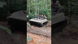 Viel Betrieb beim Panzerfahren in Königsbrück beim Militärfahrzeugtreffen 2024 [upl. by Esenej710]