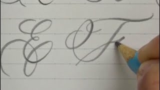 How to write Copperplate Calligraphy Alphabet with a pencil  Handwriting [upl. by Ailis880]