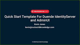 Getting up and running with IdentityServer in 5 minutes [upl. by Clarinda]