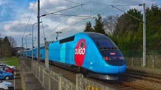 TGV Ouigo TER et Fret en Mayenne à Evron [upl. by Aubrie]