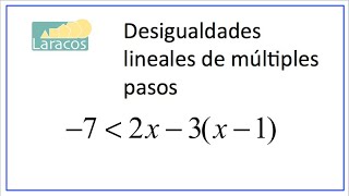 Como resolver desigualdades lineales con multiples pasos ejemplo 3 [upl. by Norha992]